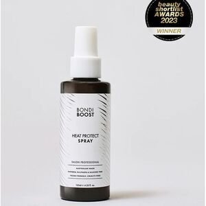 Bondi Boost Heat Protect Spray protects up to 450 degrees & improves split ends